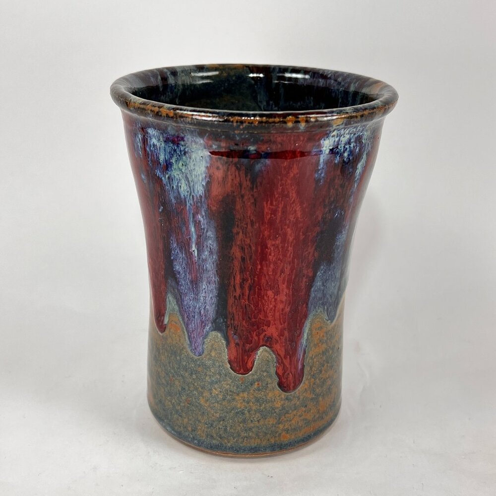 Nick Blaisdell Vase Handcrafted Stoneware Drip Glaze Dalton Ranch Pottery CO USA